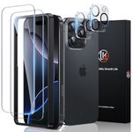 [2+2] LK 2 Pack Compatible for iPhone 16 Pro Screen Protector + 2 Pack Camera Lens Protector, Tempered Glass Film, Ultra HD, 9H Hardness, Bubble Free, Easy Installation, Case Friendly