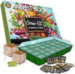 Vegetable Grow Your Own Kit for Gardening Gifts - Harvest Bloom 24 Varieties of Vegetable Seeds, Greenhouse, Plant Markers, Spoon & Soil. Great Garden Gifts for Women, Christmas Gifts for Mum