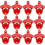 HAIICEN 12 PCS Beer Bottle Opener Wall Mount Bulk, Red Caddy Mount Soda Top Opener for Post Cooler Cart