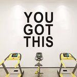 Wall Art Stickers, Gym Wall Decor, (Easy to Apply), Inspirational Quotes Motivational Teamwork, Gym Office Bedroom Kitchen Garage, Boys Girls Sports Yoga Positive Exercise Fitness Running Dance Gymnastics Workout Baseball Basketball Posters Home Vinyl Decor Art Family Sayings, You Got This 15"X18"