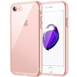 JETech Case for iPhone SE 3/2 (2022/2020 Edition), iPhone 8 and iPhone 7, 4.7-Inch, Shockproof Bumper Cover, Anti-Scratch Clear Back (Rose Gold)