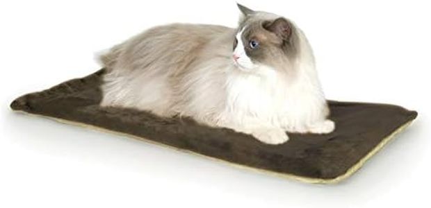 K&H Pet Products Thermo-Kitty Warming Heated Pad for Cat or Small Dog, Machine Washable Cover, Reversible, 63.5cm x 31.75cm, 6w, Mocha
