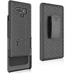CellDealsUSA Holster Shell Combo for Samsung Galaxy Note 9 Belt Clip Kickstand Protective Phone Cover - Black