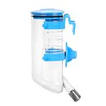 Dog Hanging Water Bottles Pet Cat Puppy Automatic Water Feeders Portable Travel Fountain Water Drinking Dispenser No Spill Cage Bottle Bowl for Small Pet Kitten Rabbit Ferret Hamster Cat 350ml(blue)