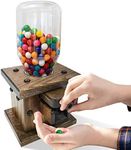 Peaceful Classics Wooden Candy Dispenser - Amish Handmade Containers & Storage For Gummy Or Peanut- Wood Storage Gumball Machine For Skittles Or M&Ms - Cereal Dispenser Countertop (Antique Slate)