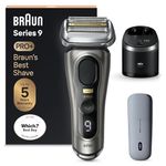 Braun Series 9 Pro+ Electric Shaver with 5 Pro Shaving Elements, Men's Electric Shaver, Long Hair Trimmer, Cleaning Station, Charging Case, PowerCase, Made in Germany, 9575cc, Grey