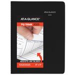 AT-A-GLANCE 2025 Appointment Book Planner, Weekly, 8" x 11", Large, Quarter-Hourly, DayMinder, Black (G5200025)