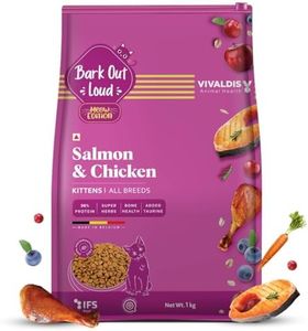 BARK OUT LOUD - Premium Kitten Dry Food | Fresh Salmon & Chicken | Hairball Control | Taurine |Omega Fatty Acids | Probiotivs-No Preservaties - Made in Belgium Kibbles for Kitten (1kg)