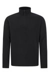 Mountain Warehouse Camber II Mens Half-Zip Fleece - Microfleece Quick Dry Sweatshirt Everyday Wear - Autumn Winter, Outdoors, Travelling & Hiking Black XL