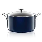 Granitestone Lightweight Dutch Oven Pot with Lid, 5 Qt Nonstick Dutch Oven Stock Pot, 10 in 1 Enamel Cooking Pot & Dutch Oven for Bread Baking, Stovetop Oven & Dishwasher Safe, 100% Toxin Free–Cobalt