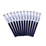 TomSunlight M&G Fine Point Gel Pens,0.5mm,Black,Blue Ink Pen,Box of 12 (KGP1821)