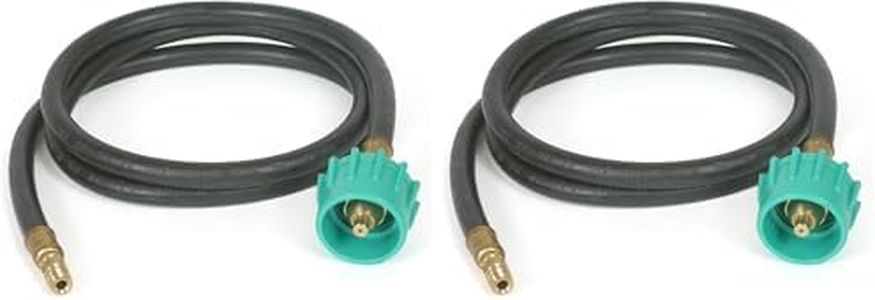 Camco 36" Pigtail Propane Hose Connector, Connects Propane Cylinder to a RV or Trailer Propane Regulator, Provides Thermal Protection and Excess Flow Protection (59173), Black (Pack of 2)