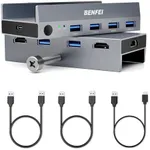 BENFEI USB 3.0 HDMI KVM Switch(8K@60Hz) with 4 USB 3.0 Ports for 2 Computers Sharging Monitor Keyboard Mouse