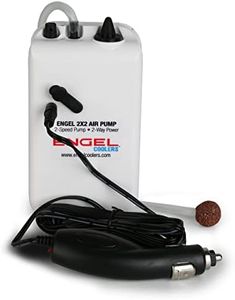 Engel Coolers ENG-AP Lightweight Portable Live Bait 2 Speed Aerator Pump with 12V Powered Adapter for Coolers or Buckets, White