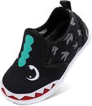 JIASUQI Baby Shoes Boys Girls Slip On Sneakers Infant Soft First Walking Shoes Toddler Daily Casual Shoes(Big Shark,12-18 Months)