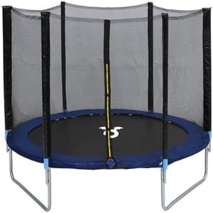 Charles Bentley Monster Children's 8ft Trampoline with Safety Net Enclosure for Kids Black