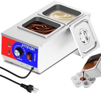 HTTSICHI Chocolate Tempering Machine - Commercial Chocolate Melting Machine w/ 9L Capacity and 86-185℉ Temp Control, 1200W Professional Heated Chocolate Melter w/Stainless Steel Body, 110V,2 Tanks