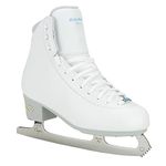 Riedell Skate - Topaz Ice Skate - Competitive Figure Ice Skates with Stainless Steel Eclipse Capri Blade | White | Size 8