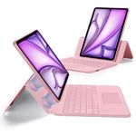 ESR Ascend for iPad Air 13 Inch Keyboard with Trackpad (M2, 2024), Magnetic Detachable Keyboard with Backlit Keys for iPad Air 13 Inch Case Keyboard, Fully Adjustable Portrait/Landscape Stand, Pink