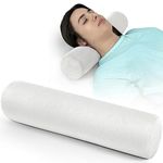 Healthex Cervical Neck Roll Pillow, Memory Foam Pillow, Cylinder Round Pillow, Pain Relief Neck Pillows for Sleeping Support, Removable Washable Cover