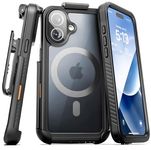 Encased Titan-X Holster for iPhone 16, Waterproof Case with Belt Clip - Shockproof, Full Body Cover with Built-in Screen Protector and Port Cover (MagSafe Compatible)