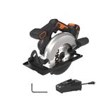 Worx 20V Cordless Electric Circular Saw 6-1/2'' Max. 2-3/16" Cutting Depth 4700 RPM 0-50° Bevel Capacity 2.0 Ah Battery and Charger Included WX526L