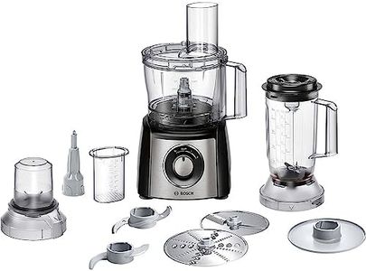 Bosch Electroménager - MultiTalent 3 MCM3501M – Robot de cuisine polyvalent avec plus de 50 fonctions – 800 W – Capacité de 2,3 L – Couleur : Noir/Inox brossé