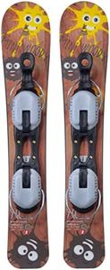 GPO Snowblade Mini Woody, Ski Court de compétition avec Fixations GC-001, Longueur 70 cm, Ski big Foot pour Hommes et Femmes