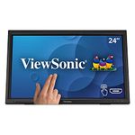 ViewSonic TD2423D 24 Inch 1080p 10-Point Multi IR Touch Screen with Eye Care HDMI, VGA, USB Hub and DisplayPort Black