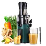 Juicer Machines-SOVIDER Up to 92% Juice Yield Compact Slow Masticating Juicer 3.1 Inch Wide Chute Cold Press Juicer for High Nutrient Fruits Vegetables Easy Clean with Brush Pulp Measuring Cup Reverse