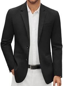 Vssjavun Mens Casual Sport Coats Slim Fit 2 Button Lightweight Suit Jacket Dinner Sport Blazer Jacket Black