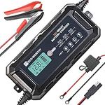 ECO-WORTHY 10Amp 12V Automatic Smart Battery Charger and Maintainer with LCD Display for Lead Acid and Lithium (LiFePO4) Battery