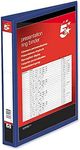 5 Star Presentation Ring Binder PVC 4 D-Ring 25mm Size A4 Blue [Pack 10]