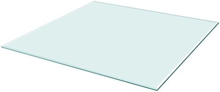 vidaXL Tempered Glass Table Top 800x800 mm - Transparent Square Table Surface Protector for Dining/Coffee/Garden Tables, Easy Clean