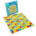 abeec Snakes and Ladders Board Game – Kids Board Games Includes Classic Game Board, Counters & Instructions – Family Board Games - Travel Games for Kids - Pass the Parcel Gifts