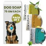 Caredom Combo Offer| Neem Flavor Dog Soap| Mint Flavor Dog Soap| Lemon Flavor Dog Soap | Pack of 3 | 75 g Each | Dog soap| Made in India