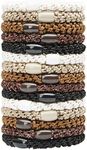 L. Erickson Grab & Go Ponytail Holder, Daily Neutral, Set of Fifteen - Exceptionally Secure with Gentle Hold