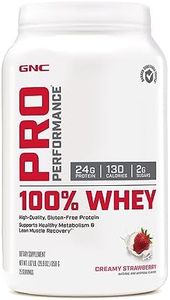 GNC Pro Performance 100% Whey Protein Powder - Creamy Strawberry, 25 Servings, Supports Healthy Metabolism and Lean Muscle Recovery