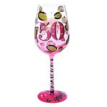 NymphFable 50th Birthday Wine Glass 15oz Hand Painted Wine Glass 50th Anniversary Wedding Gift for Women