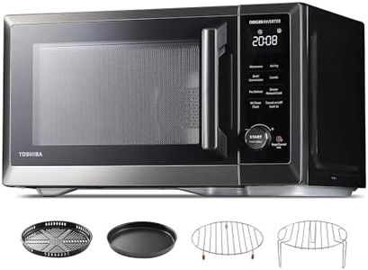 TOSHIBA Countertop Microwave Oven Air Fryer Combo, Inverter, Convection, Broil, Speedy Combi, Even Defrost, Humidity Sensor, Mute Function, 27 Auto Menu&47 Recipes, 1.0 cu.ft/30QT, 1000W