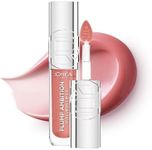 L'Oreal Paris Lip Oil, Plump Ambition with Hyaluronic Acid & Tripeptides, Smoother & Plumper Lip Appearance, Glass-Like Finish, Shade 601 Worth It, 5ml