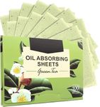 SHOPOGENIX Pack of 100 counts Oil Blotting Sheet, Oil Control Film, Blotting Paper for Oily Skin Care, Green Tea Oil Absorbing Tissues Paper, Large (10cmx7cm ).