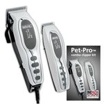 Wahl Pet-Pro Pet Corded Clipper and Battery Trimmer Grooming Combo Kit for Dog or Cat hair or fur by The Brand Used By Professionals. #9284