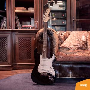 Max Gigkit Electric Guitar Pack – Black, Complete Starter Set
