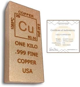 One Kilo (2.25 lb) - 36 oz Element Design Copper Bar Paperweight - .999 Fine Bullion Elemental Ingot 1
