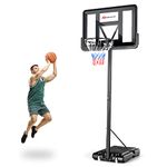 GOPLUS Basketball Stand, Basketball System, Height Adjustable 130-305 cm, Basket System Stand with Water or Sand, Basketball Hoop with Stand for Teenagers, Adults