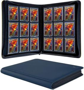 KUOOKING Toploader Binder - Holds 288+ Top Loaders for Cards, 9 Pocket Top Loader Binders with Sleeves for 3" x 4" Rigid Card Holders for Baseball, Football and other Sports Cards (Navy Blue)
