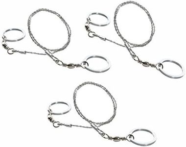 BlueStraw Survival Wire Saws Hand Pocket Steel Chain Wire Saw Camping Saw Ideal Outdoor Emergency Rescue Gear Kit for Camping Hiking Hunting, Pack of 3