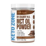 Dr. Colbert's Keto Zone MCT Oil Powder - Vegan - Dutch Chocolate Flavour - 348 Gram - 30 Servings