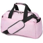 14 inch Small Gym Bag for Women & Men, Mini Duffel Bag for Travel Sports Lightweight Carry On Bag, Pink